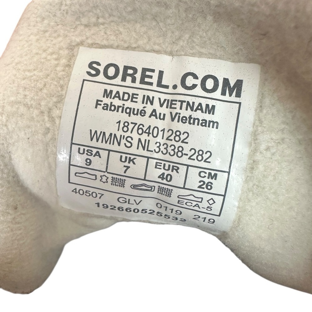 Sorel Harlow Cozy Shearling Ankle Hiker Boots Bootie Leather Wool Lace Up Size 9 - Picture 12 of 13